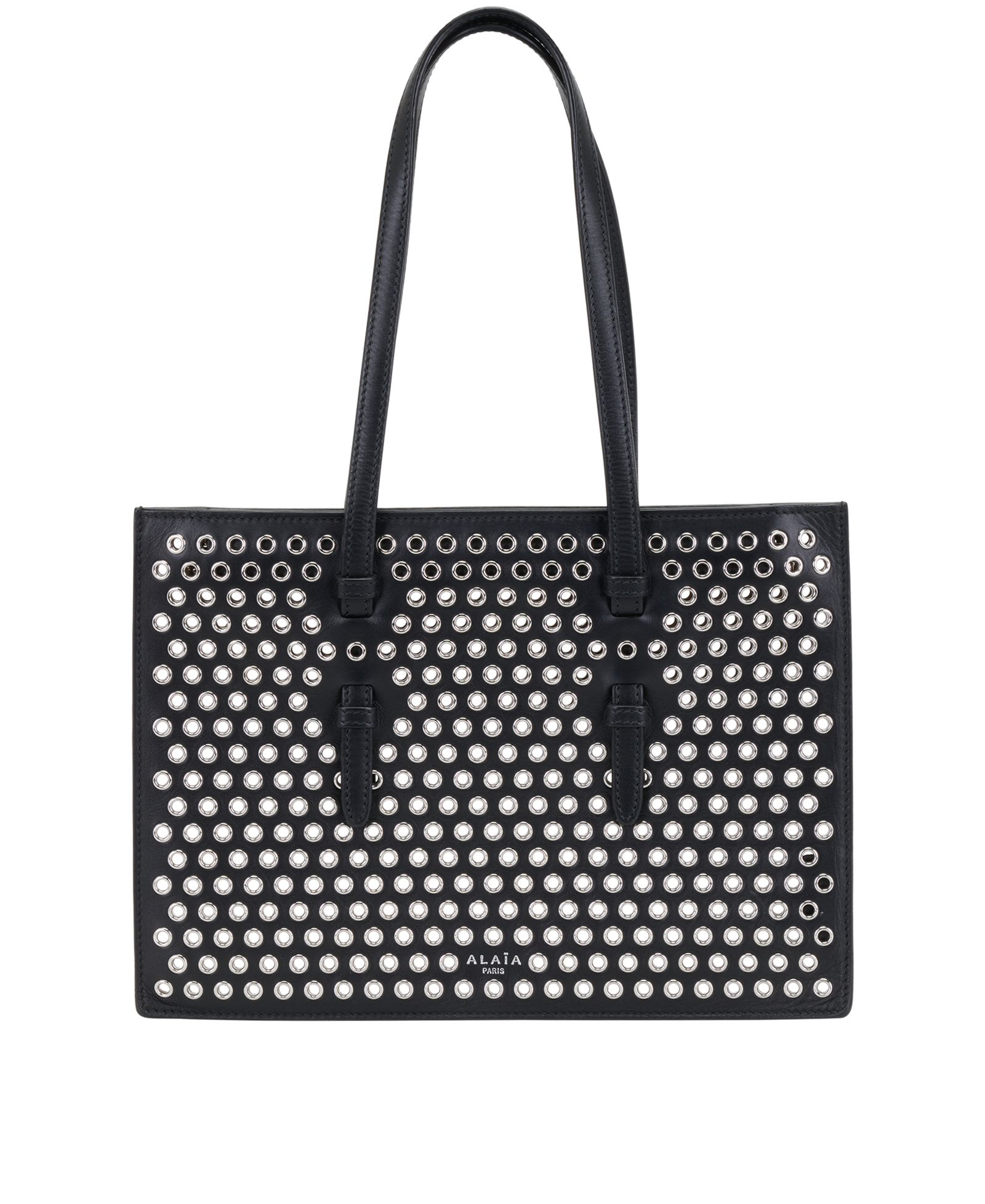 Small Mina Tote, &pound;650, Handbags, Black, Leather, Back view